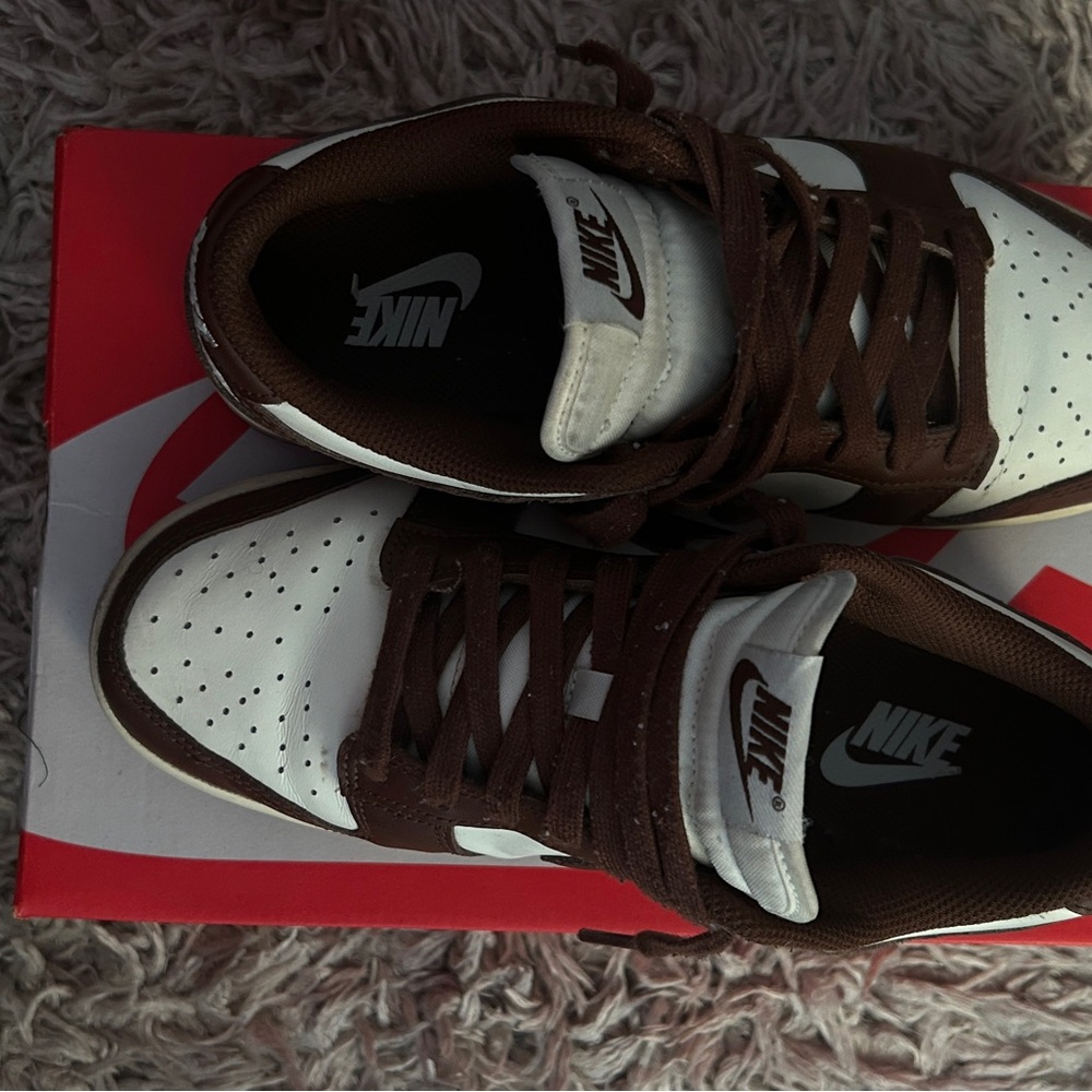 Nike Brown and White Retro Sneakers